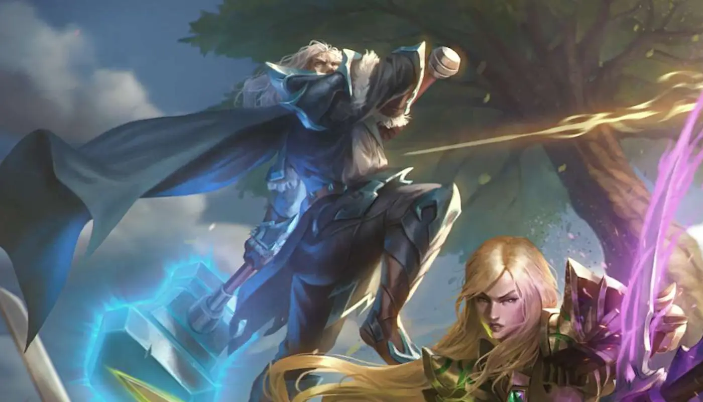 Sorceress wielding arcane magic